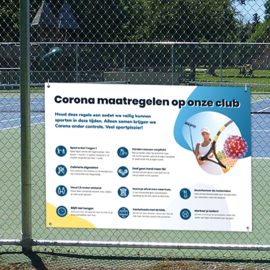 Corona signalisatie materialen voor sportclubs - afbeelding