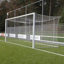 Premium voetbaldoel, vrije netophanging, ingefreesde nethaak, 7.32 x 2.44 m